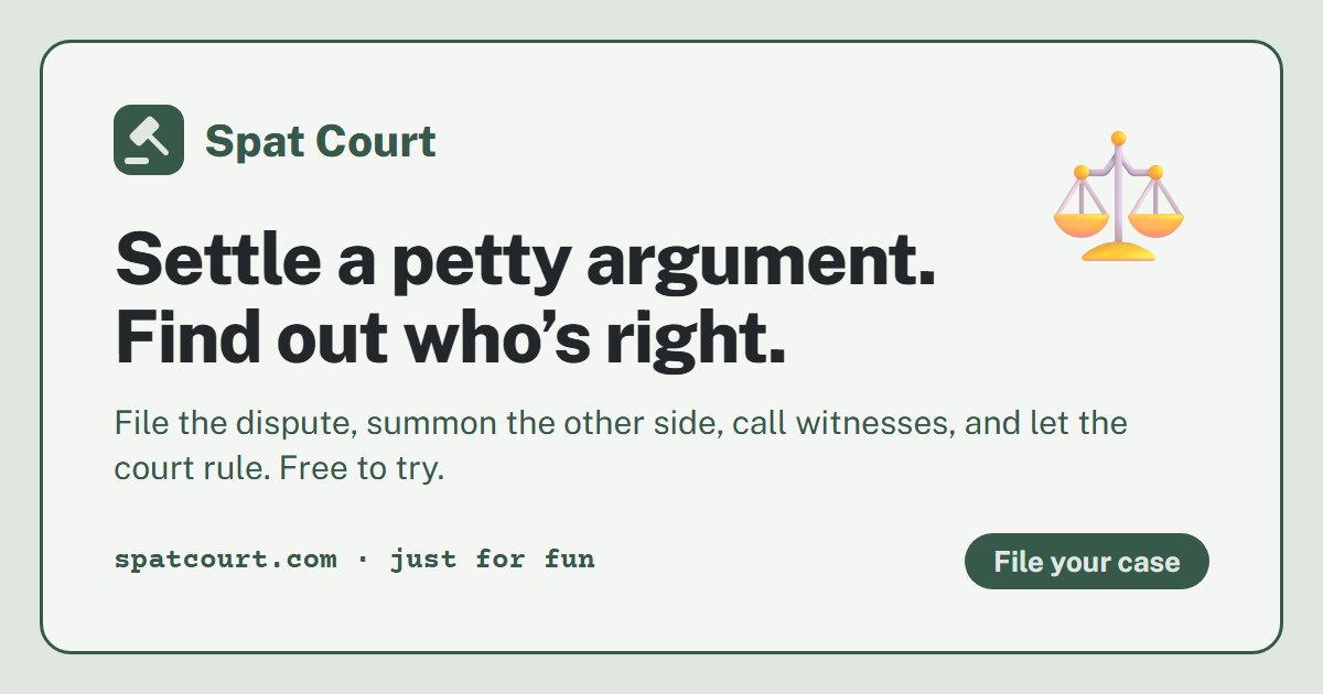 My girlfriend and I kept arguing about silly things, so I built an AI court to settle them